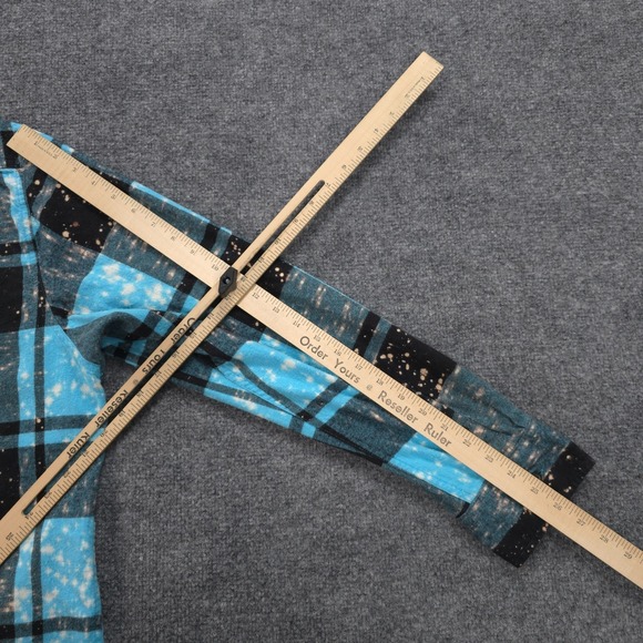 Blue and Black Plaid Casual Button Down Shirt - Picture 10 of 11